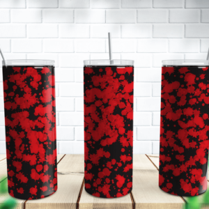 Red With Black Background Powerwash Tumbler Design