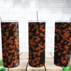 Orange With Black Background Power Wash Tumbler Design