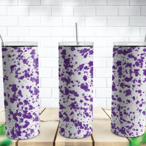 Purple With White Background Power Wash Tumbler Design