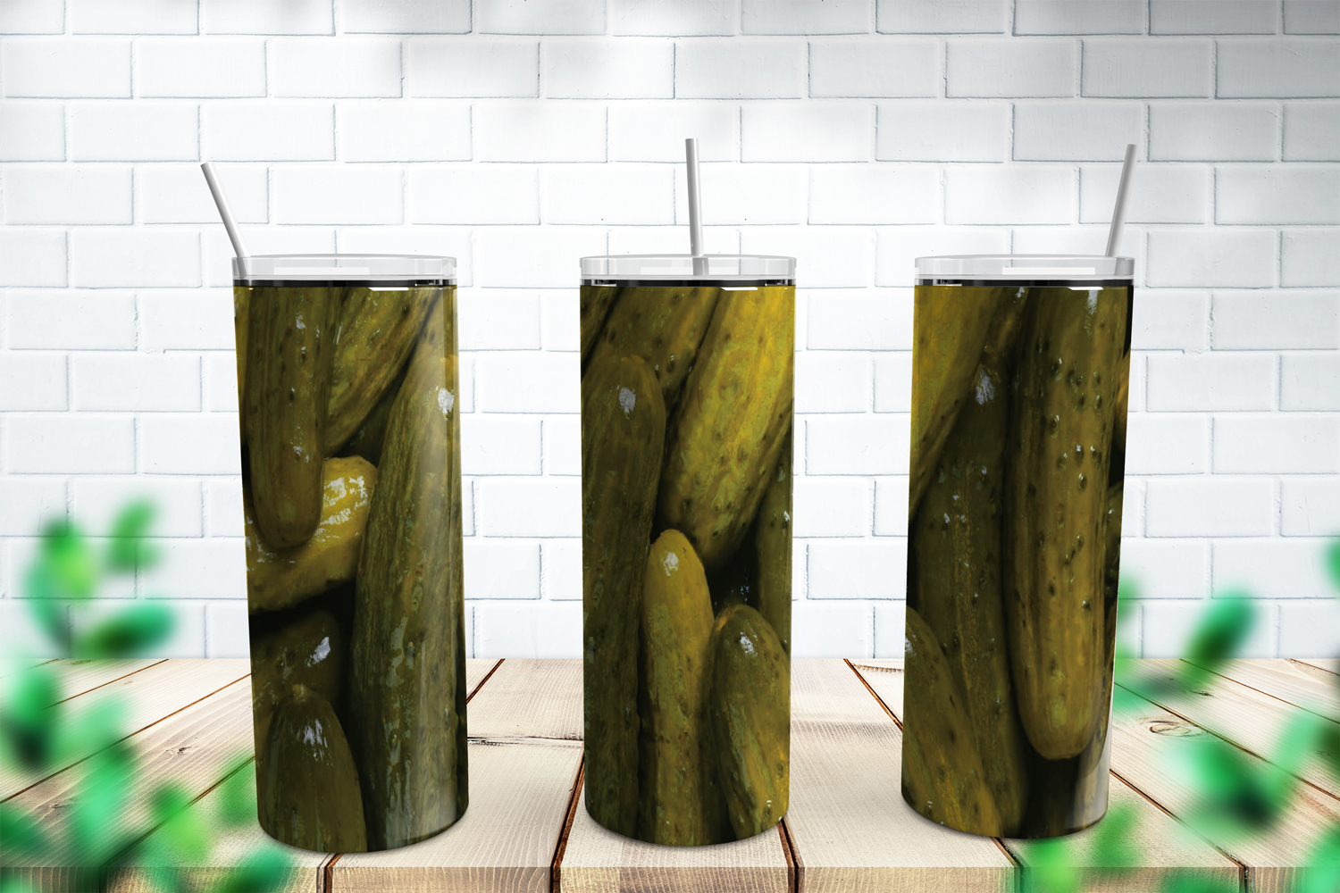 Pickels Background Tumbler Wrap