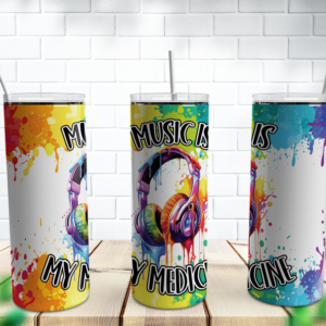 Music Is My Medicine Tumbler Wrap