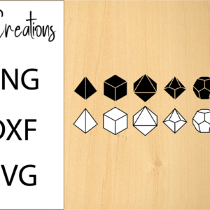 DnD Dice Silhouette SVGs