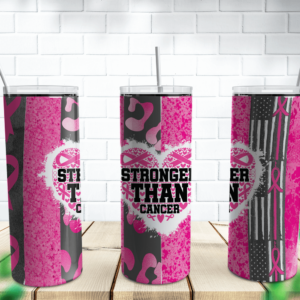 Breast Cancer Brushstroke Tumbler Wrap