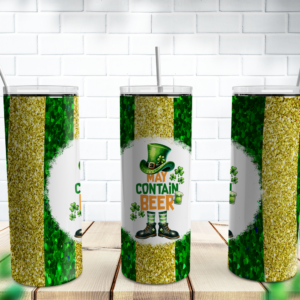 May Contain Beer St. Patrick's Day Tumbler Wrap